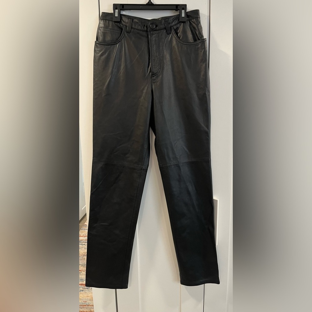 100% Leather Jones New York Sport Womens Pants US Size 4 Gently Used